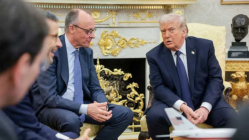 Trump says Germany helping with Iran strikes, meets Merz at White House