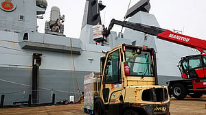 British warship HMS Dragon departs for Eastern Mediterranean