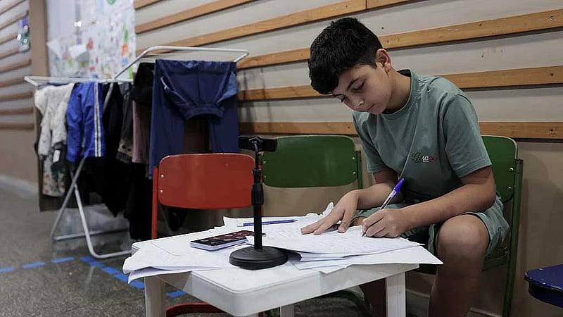 Beirut school converted to wartime shelter becomes flashpoint for societal tensions