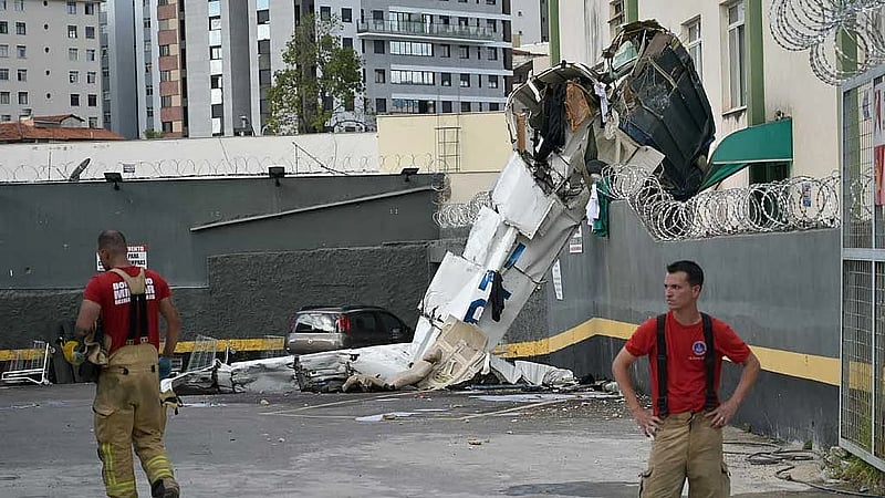 Three killed after small plane crashes into building in southeastern Brazil