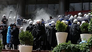 Turkish police force ousted opposition out of headquarters as crisis deepens