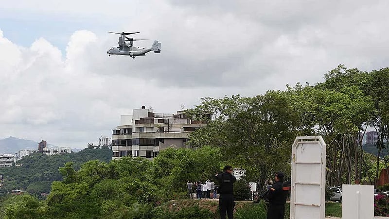 US conducts military drill over Venezuelan capital Caracas
