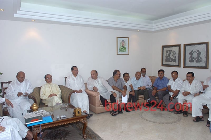 Zillur Rahman at a meeting of Awami League leaders.