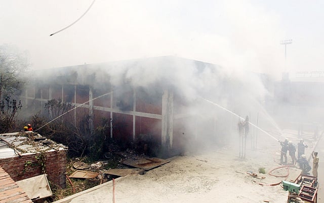Fire fighters douse Dhaka airport fire