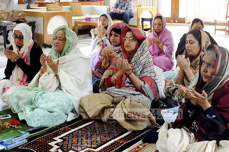 Prime Minister Sheikh Hasina joins Akheri Munajat (final prayers) on Sunday at Ganabhaban.