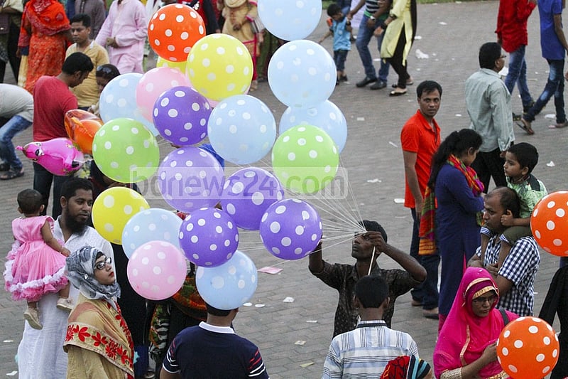 Shishu Park on Tuesday, a day after the Eid-ul-Fitr. Photo: abdul mannan