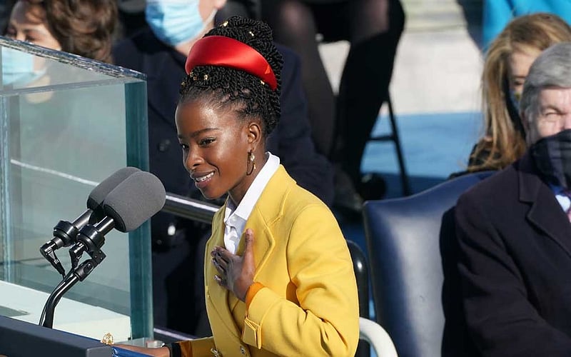 Poet Amanda Gorman, 22, captures 'bruised, but whole' US at Biden, Harris inauguration