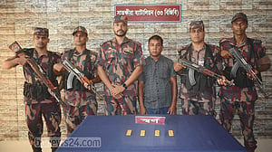 সাতক্ষীরায় আধা কেজি স্বর্ণ উদ্ধার, বাইক চালক আটক