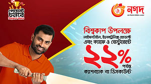 বিশ্বকাপ উপলক্ষে কেনাকাটায় নগদের ২২% ক্যাশব্যাক