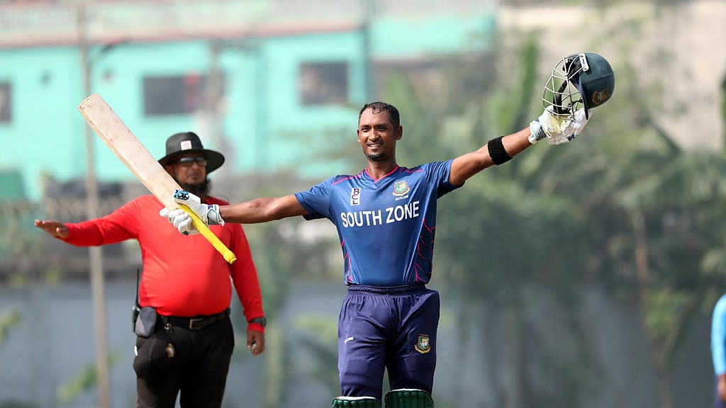 নাঈমের সেঞ্চুরি, ফজলে রাব্বির ১০ রানের আক্ষেপ