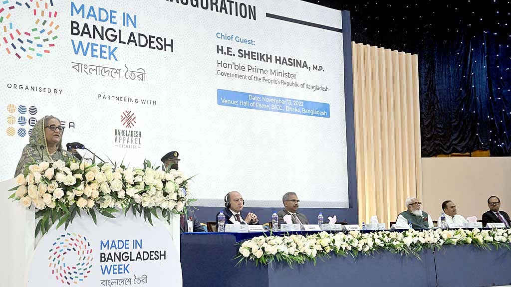 ‘মেইড ইন বাংলাদেশ সপ্তাহ’ উদ্বোধন করলেন প্রধানমন্ত্রী