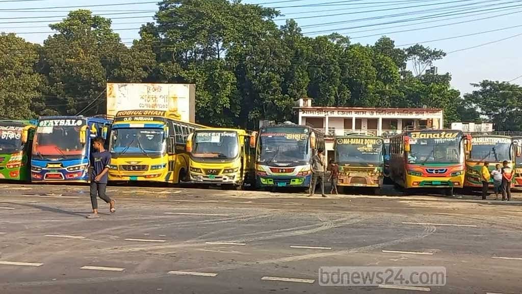 বিএনপির সমাবেশ: মাদারীপুর-ফরিদপুর বাস বন্ধ