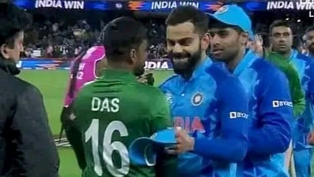 কোহলির একটি ব্যাট এখন লিটনের