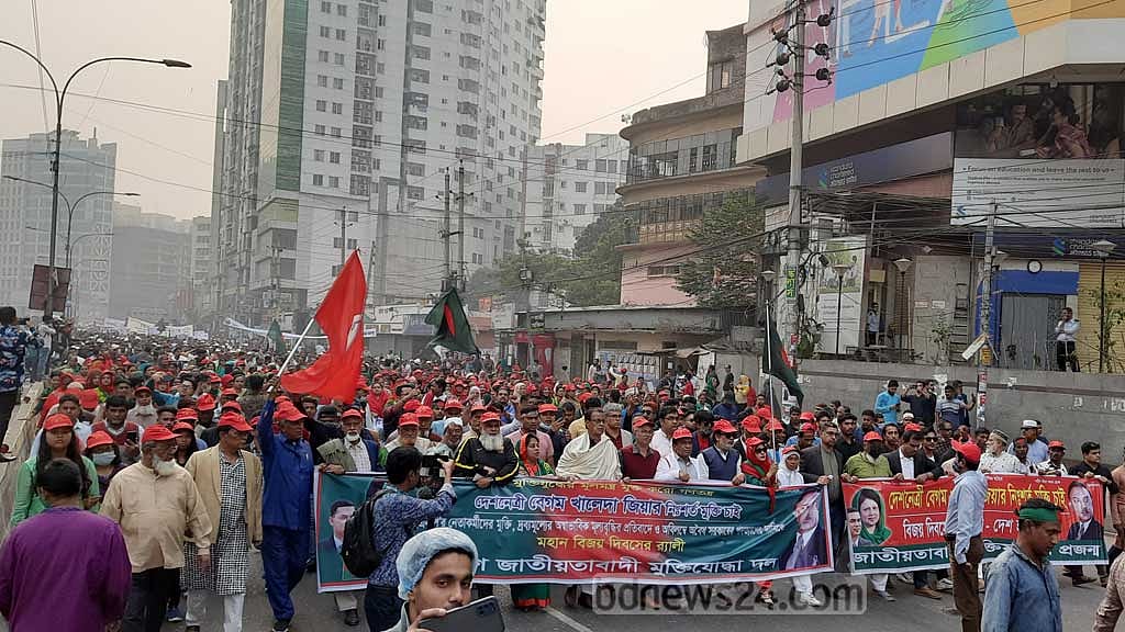 বিজয় দিবসে রাজধানীতে বিএনপির শোভাযাত্রা