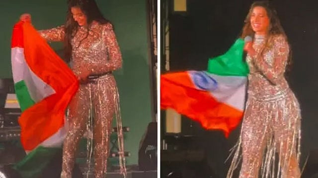 পতাকা ‘উল্টো ধরে’ সমালোচনায় নোরা ফাতেহি