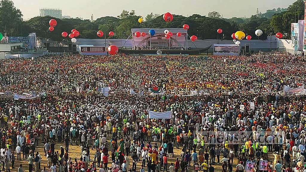 চট্টগ্রামের জনসভায় মানুষ হয়েছে ২০ লাখ, দাবি আওয়ামী লীগের