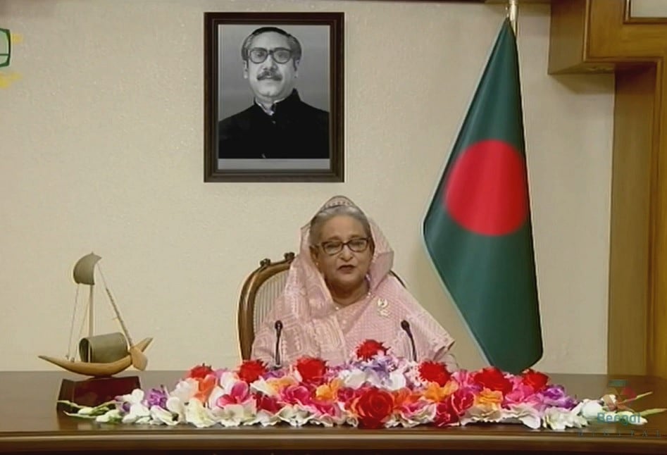 সরকারের ৪ বছর পূর্তি: জাতির উদ্দেশে ভাষণে প্রধানমন্ত্রীর শুভেচ্ছা