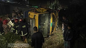 টেকনাফে ট্রাক উল্টে খাদে, নিহত ১