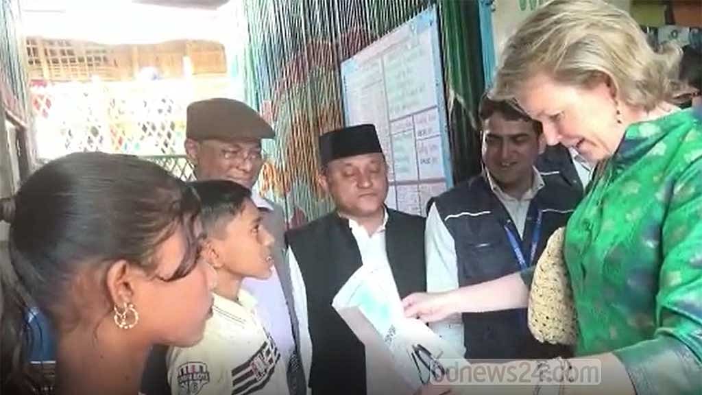 রোহিঙ্গা ক্যাম্প পরিদর্শনে বেলজিয়ামের রানি