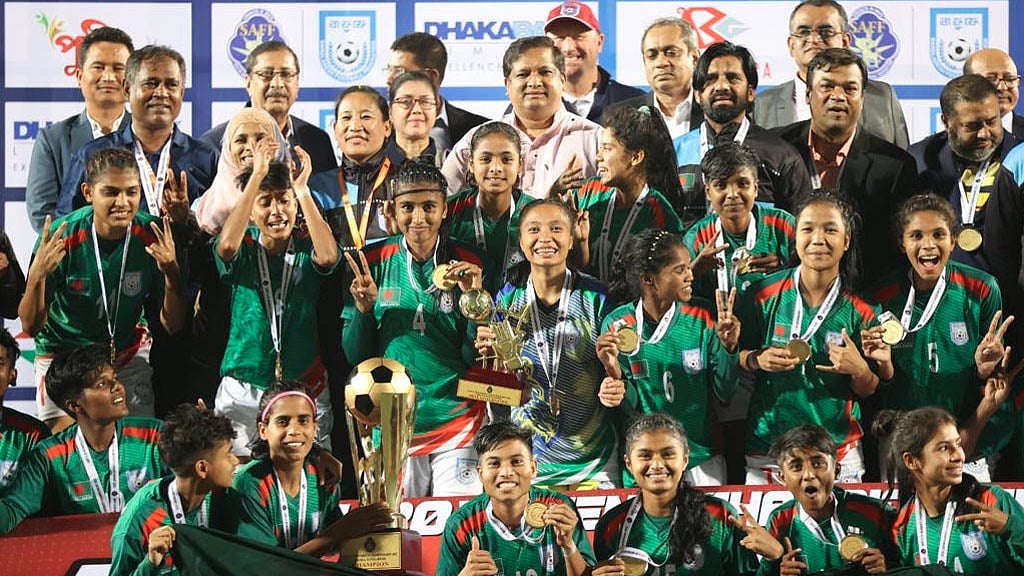 নেপালকে হারিয়ে বাংলাদেশের শিরোপা উৎসব