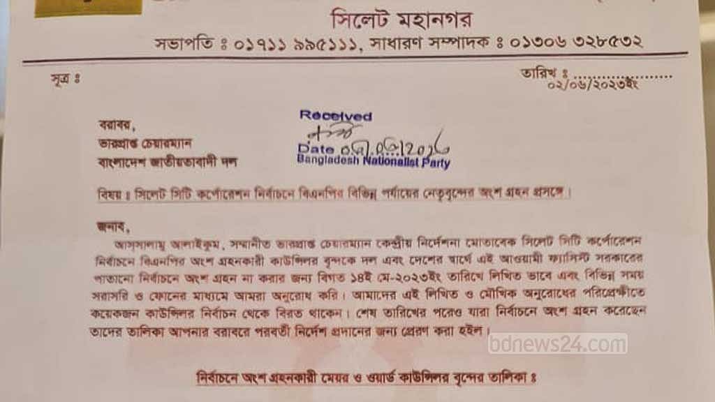 সিলেটে ভোটে থাকা ৪৩ বিএনপি নেতাকে বহিষ্কার 
