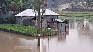 কুড়িগ্রামে পানি বেড়ে ‘১০ হাজার মানুষ’ পানিবন্দি