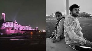 বানে ভাসা দিল্লির রাষ্ট্রপতি ভবনের সামনে সিনেমার শুটিং
