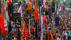 তাজিয়া মিছিলে কারবালা স্মরণ