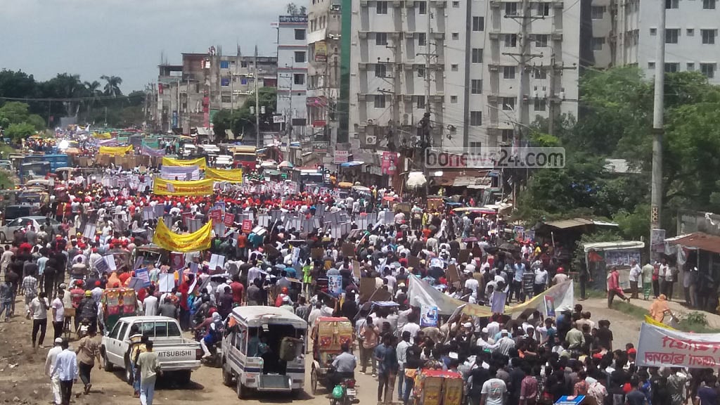গাজীপুরে বিএনপির পদযাত্রা, গাড়িতে তল্লাশির অভিযোগ