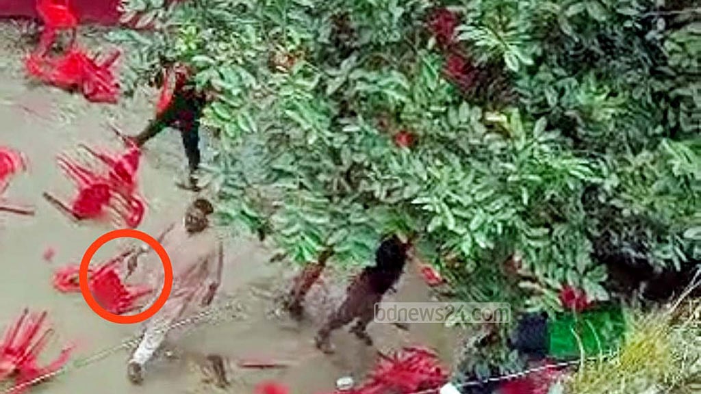 বিএনপির কর্মিসভায় হামলার ভিডিওতে অস্ত্র হাতে যুবলীগ নেতা