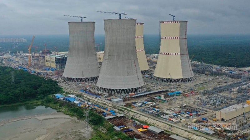 প্রকল্পসংশ্লিষ্টরা জানিয়েছেন, রূপপুর পারমাণবিক বিদ্যুৎকেন্দ্রের প্রথম ইউনিটের সামগ্রিক কাজ ৯০ এবং দ্বিতীয় ইউনিটের কাজ ৭০ শতাংশ সম্পন্ন হয়েছে।&amp;nbsp;ছবি: মাহমুদ জামান অভি