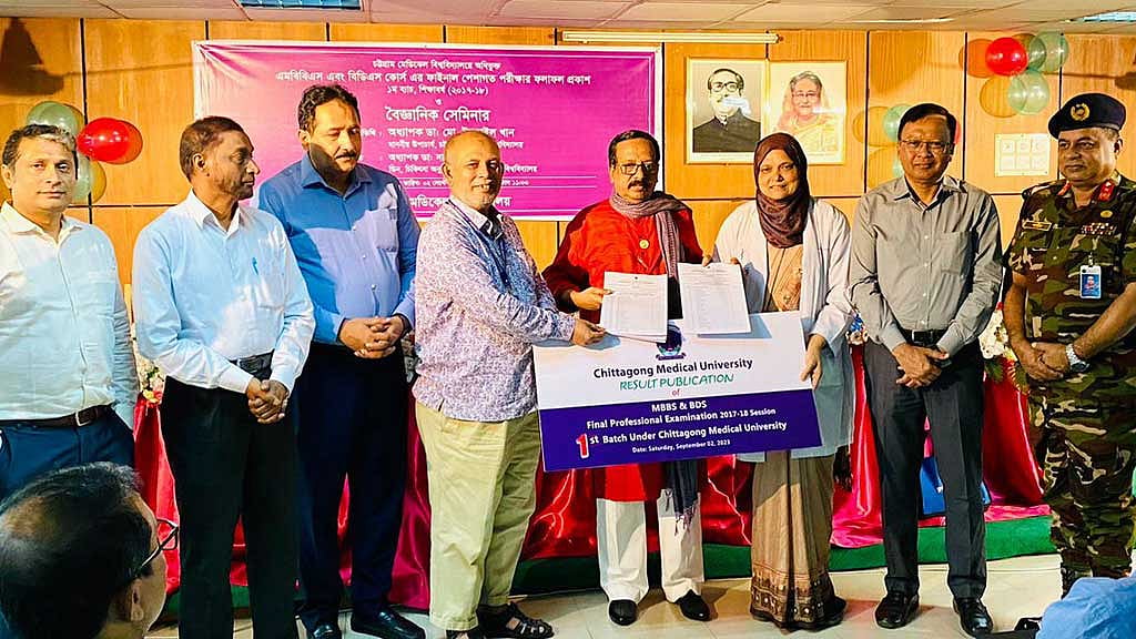 চট্টগ্রাম মেডিকেল বিশ্ববিদ্যালয়ের অধীনে প্রথম ফল প্রকাশিত