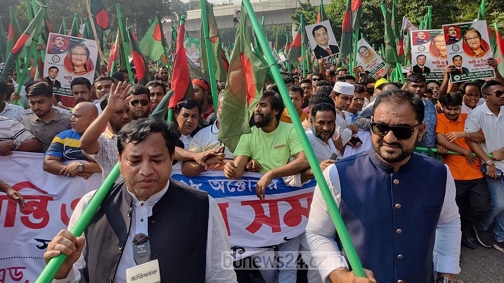 'অর্ধলক্ষ কর্মী' নিয়ে আওয়ামী লীগের শান্তি সমাবেশে জাহাঙ্গীর