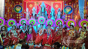 চট্টগ্রামের এক মন্দিরে ১১ কুমারীর পূজা
