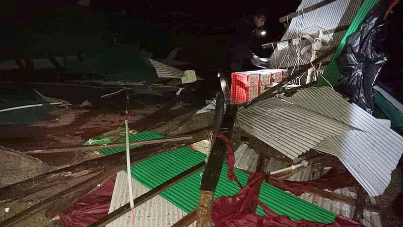 ঘূর্ণিঝড় হামুন পরিণত স্থল নিম্নচাপে