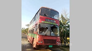 ময়মনসিংহে বিআরটিসি বাস ভাঙচুর