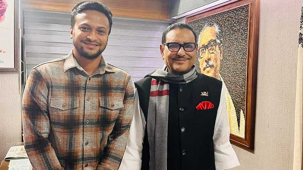 ওবায়দুল কাদেরের সঙ্গে সাকিব আল হাসানের রুদ্ধদ্বার বৈঠক