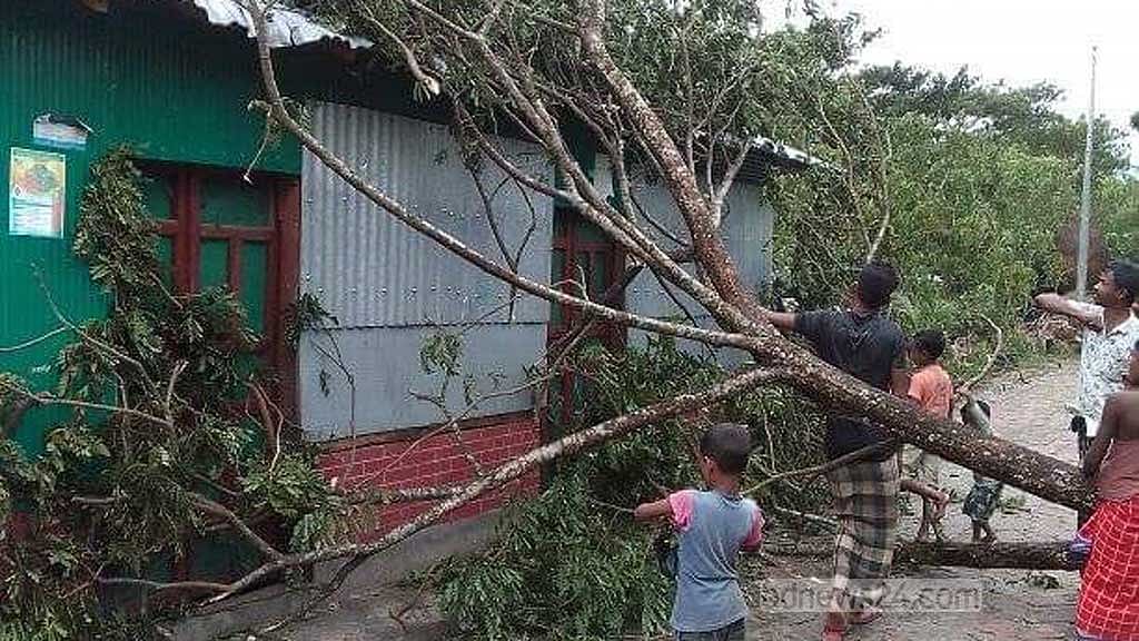 ঘূর্ণিঝড় মিধিলি: নোয়াখালীতে গাছ উপড়ে যানচলাচল বন্ধ, বিদ্যুৎবিচ্ছিন্ন