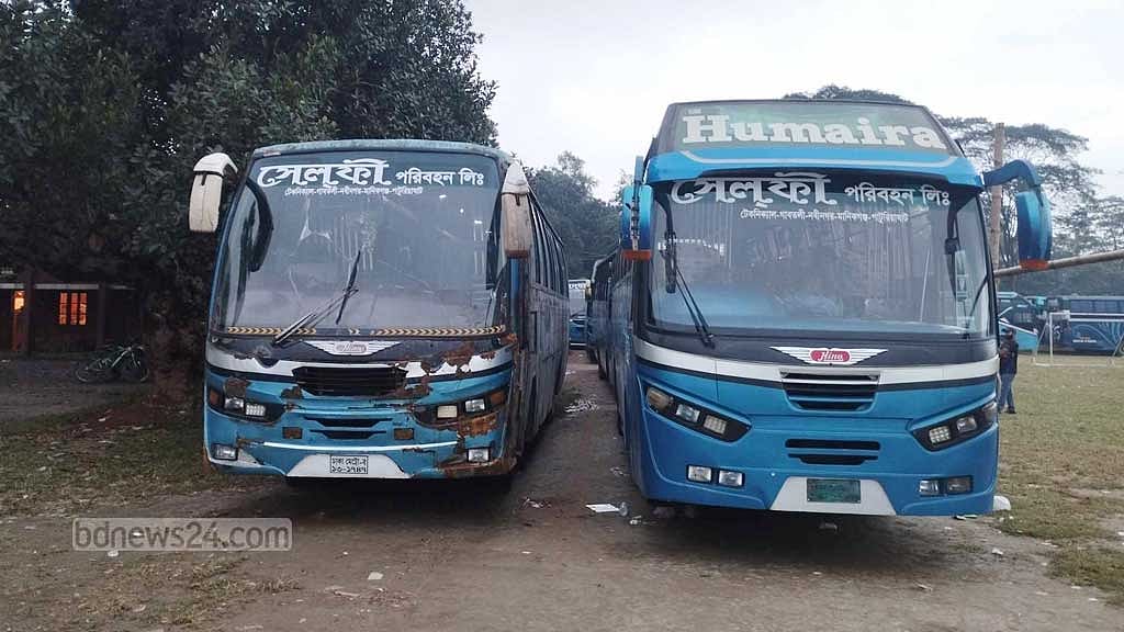 রুবেলের মৃত্যু: জাবিতে ৪ দিন ধরে আটক ১৫ বাস