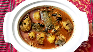 রেসিপি: মাগুর মাছ দিয়ে নতুন আলুর ঝোল