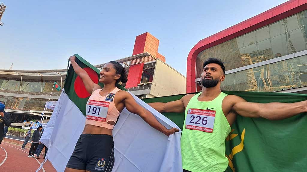 ১০০ মিটারের মুকুট ধরে রাখলেন ইমরানুর ও শিরিন