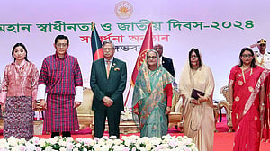 স্বাধীনতা দিবসে বঙ্গভবনের সংবর্ধনায় ভুটানের রাজা ও রানি