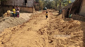 তিন কোটি টাকায় পৌনে ২ কিলোমিটার রাস্তা, তাও কাজ নিম্নমানের