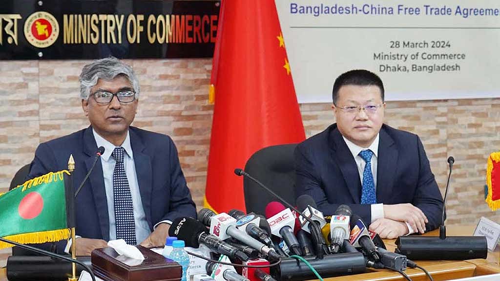 দুই বছরে বাংলাদেশের সঙ্গে মুক্ত বাণিজ্যের আশায় চীন