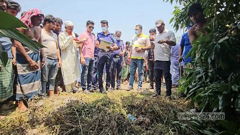 মাদারীপুরে বোরকা পরিহিত পা বাঁধা অজ্ঞাত যুবকের লাশ