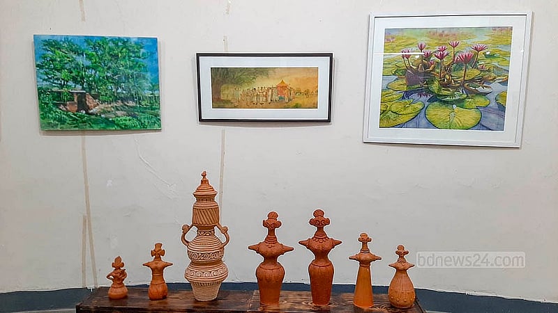 এস এম সুলতানের জন্মশতবর্ষ উদযাপনে ঢাকা বিশ্ববিদ্যালয়ের চারুকলা অনুষদের জয়নুল গ্যালারিতে চিত্রকর্ম ও ভাস্কর্য প্রদর্শনী চলছে