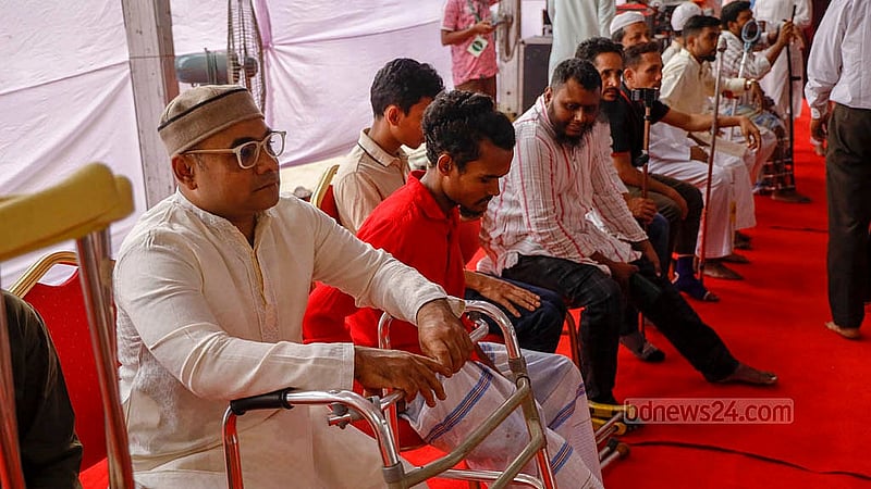 সোহরাওয়ার্দী উদ্যানে সোমবার জাতীয় নাগরিক পার্টির ইফতারে অংশ নেন জুলাই অভ্যুত্থানে আহতরা