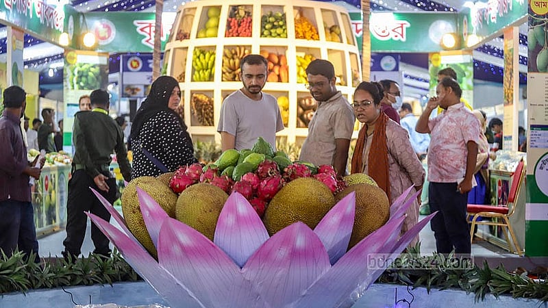 ঢাকার কৃষিবিদ ইনস্টিটিউশনে বৃহস্পতিবার থেকে শুরু হয়েছে তিন দিনব্যাপী জাতীয় ফল মেলা