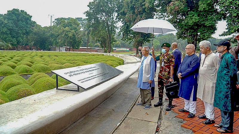জুলাই গণঅভ্যুত্থান দিবসে মঙ্গলবার গণভবনে নির্মাণাধীন ‘জুলাই গণঅভ্যুত্থান স্মৃতি জাদুঘর’ পরিদর্শন করেন প্রধান উপদেষ্টা মুহাম্মদ ইউনূস