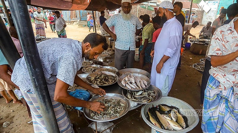 সোনারগাঁওয়ের বৈদ্যেরবাজারে ভোর থেকে সন্ধ্যা পর্যন্ত মেলে মেঘনা নদীর মাছ। পাইকারি ও খুচরায় মাছ বিক্রি হয় সেখানে